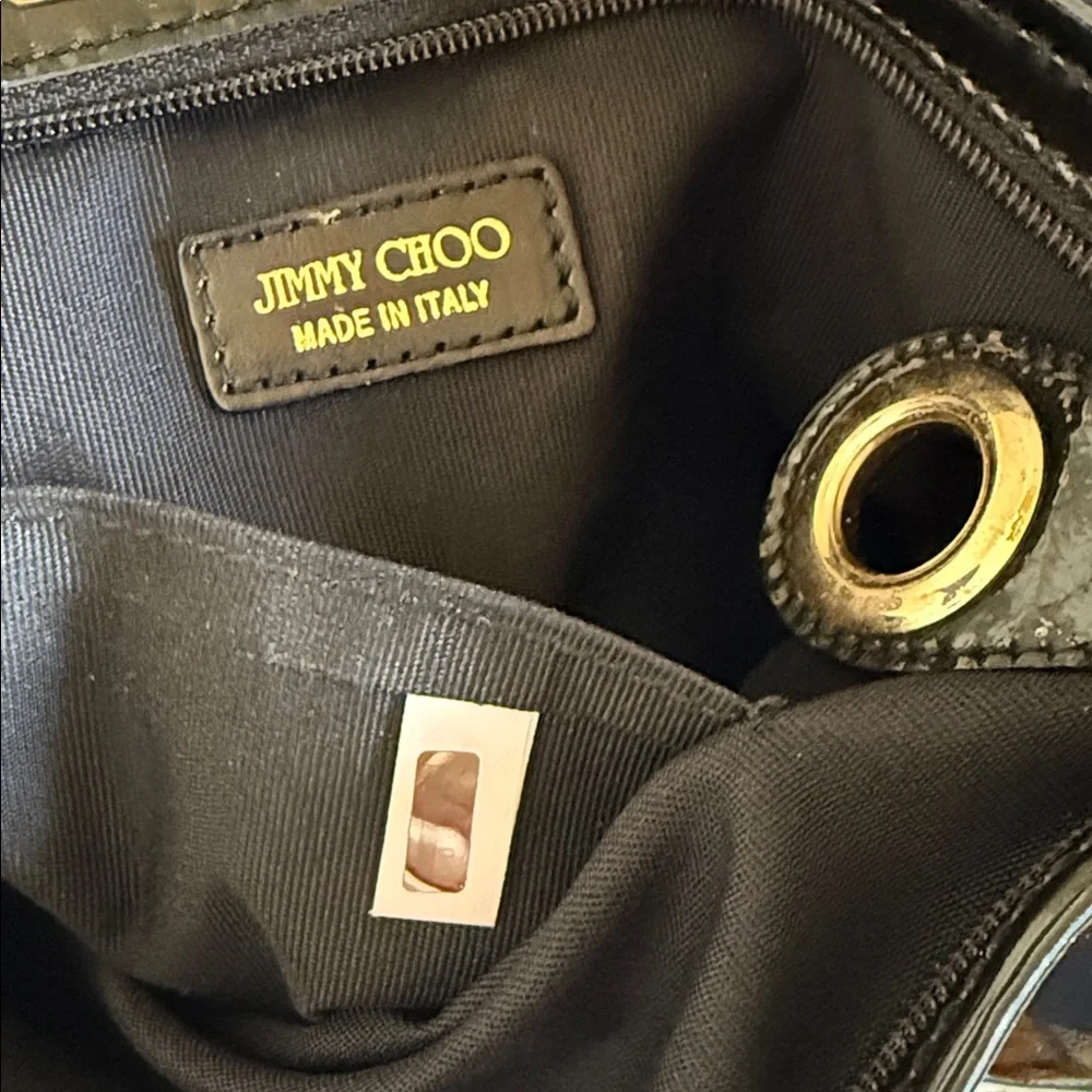 Jimmy Choo Black Patent Leather Clutch - Picture 7 of 9